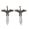 Natural Green Aventurine Faceted Pointed Bullet Shaped Big Pendants G-T145-01R-02-1