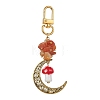 Hollow Moon Alloy Pendant Decoraiton HJEW-JM01394-3