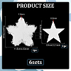 6Bags Polyester Blank Embroidery Sew on Cloth Patches PATC-PH0001-86A-2