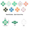 54Pcs 9 Colors Acrylic Pendants OACR-SC0001-07-2
