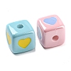 Opaque Colourful Acrylic Enamel Beads X-OACR-L001-03-3