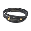 Braided Microfiber Leather Cord Multi-strand Bracelets BJEW-C153-01B-4