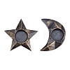 2Pcs 2 Styles Resin Candle Holder AJEW-GA0002-87B-1