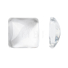 Transparent Clear Glass Square Cabochons X-GGLA-A001-10mm-1