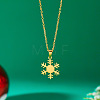 304 Stainless Steel Christmas Pendant Necklaces for Women FS-WGF0E06-05-1