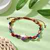 Adjustable Lanmpword Evil Eye Braided Bead Bracelet BJEW-JB11059-4