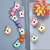 12Pcs 6 Colors Silicone Beads SIL-CA0002-45-4