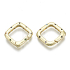Brass Micro Pave Cubic Zirconia Spring Gate Rings ZIRC-N039-028-NF-2