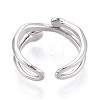 Brass Cuff Ring Settings KK-T076-58P-3