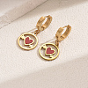 Stainless Steel Flat Round with Hollow Heart Hoop Earrings Daily Holiday Accessories OM1741-3-6