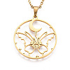 304 Stainless Steel Pendant Necklaces NJEW-T018-51G-4