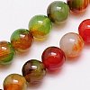 Natural Peacock Agate Beads Strands G-G444-10mm-02-1