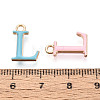 Rack Plating Alloy Enamel Pendants ENAM-T024-53L-G-3