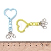 Alloy Heart Shape Keychain Clasps X-HJEW-JM04790-4