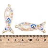 Printed Alloy Enamel Pendants RB-CBAA915-02G-3
