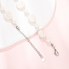 Natural Lava Rock Coin Beaded Necklaces GG-CBA922D-06B-2