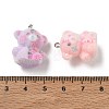 Flocking Opaque Resin Pendants RE-CBAC5B2-03P-3