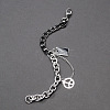 Two Tone Peace Symbol & Quote Charm Bracelets FS-WGFBFF4-01-4