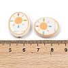 Printed Handmade Porcelain Beads PORC-B009-01D-3