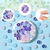 20Pcs Transparent Spray Painted Glass Beads GLAA-FS0002-40B-3