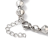304 Stainless Steel Bicone Beaded Bracelets for Women BJEW-B092-03P-4