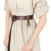 Rectangle PU Leather Medieval Belt Pendant. with Alloy Ring AJEW-CL0004-79-6