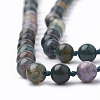 Natural Indian Agate Beaded Multi-strand Necklaces NJEW-S408-01-2
