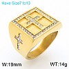 304 Stainless Steel Cubic Zirconia Finger Rings for Men FS-WG9BEFD-07-1