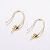 Brass Earring Hooks X-KK-F714-03G-1