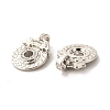 Brass Micro Pave Clear Cubic Zirconia Pendants ZIRC-P086-16-4