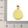 Rack Plating Brass Pave Nature Shell Cross Pendants KK-C074-34G-3