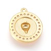 Brass Micro Pave Cubic Zirconia Pendants KK-F809-08G-2