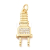Eco-Friendly Brass Micro Pave Cubic Zirconia Pendants KK-K268-16G-2