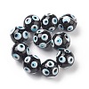 Handmade Evil Eye Lampwork Beads Strands LAMP-F027-04-2