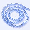 Electroplate Glass Beads Strands EGLA-A044-T6mm-B14-2