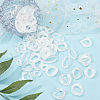   100Pcs 5 Style Transparent Acrylic Linking Rings PACR-PH0001-03-4