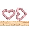 Handmade Polymer Clay Rhinestone Linking Rings CLAY-H009-04D-3