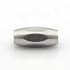 304 Stainless Steel Matte Surface Magnetic Clasps with Glue-in Ends STAS-O042-B-31-2
