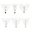 304 Stainless Steel 3 Layer Necklaces NJEW-L458-042M-2