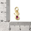 Brass Cubic Zirconia Charms KK-G554-01C-04-3