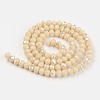 Electroplate Opaque Solid Color Glass Beads Strands EGLA-A034-P1mm-L14-2