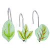 12Pcs Leaf Resin Shower Curtain Hook AJEW-SP0006-01A-1