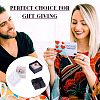 12Pcs 2 Colors Square Paper Jewelry Ring Gift Storage Boxes CON-TA0001-18-9