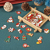  32Pcs 16 Styles Christmas Theme Alloy Enamel Pendants ENAM-TA0001-64-16