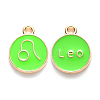Alloy Enamel Pendants X-ENAM-S124-01A-06G-1