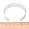 304 Stainless Steel Multi-strand Cuff Bangles for Women BJEW-B156-01-5