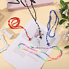 8Pcs 4 Colors Nylon Cross Pendant Rosary Bead Necklaces DOLL-CA0001-03-5