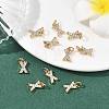 SHEGRACE Brass Micro Pave Clear Cubic Zirconia Pendants XGRQ29573-394G-X-4