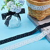 Gorgecraft 10 Yards 2 Colors Milk Fiber Embroidery Flower Lace Trim SRIB-GF0001-32-4