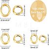3Pcs 3 Style Ion Plating(IP) 304 Stainless Steel Spring Gate Rings STAS-UN0033-63-5